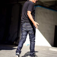Surf oz denim รุ่น ทะเลขาว รุ่นนี้มีปักโลโก้เป็นสีขาวฟ้า รุ่นนี้เป็นผ้าผสม ยืด14oz ส่งฟรี (รหัสสินค้