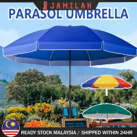 【JAMILAH】Payung Niaga 3m( 9.84ft )Round Umbrella with stand payung niaga /payung bazar/canopy tent p