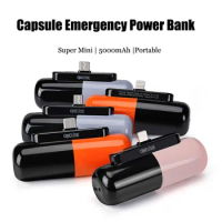 Super Mini Capsule Power Bank 5000mAh Outdoor Emergency Mobile Phone Charger Portable Mobile Phone External Battery Powerbank