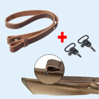 Genuine Leather Gun Sling Rifle Slings Tactical Strap for Shotgun Military for Ruger Remington 870 Gamo Hunting Accessories