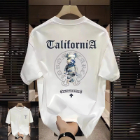 Kaos lengan pendek pria , model musim panas terbaru, model longgar dan santai, cocok dipadukan denga