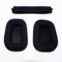 XRHYY Replacement Earpad Ear Pad Pads Cushion Headband Repair Parts Set Cover For Logitech G633, G933 Headphone -Black
