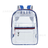 PVC戶外旅行背包大容量彩色透明雙肩背包大容量