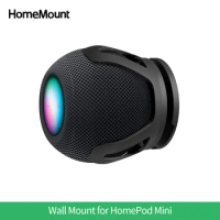 HomeMount Wall Mount for Apple HomePod Mini Outlet Hanger Speaker Stand Holder Space-Saving Bracket with Mounting Accessories