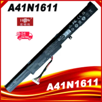 New A41N1611 A41LK5H A41LP4Q Laptop Battery For Asus ROG GL553 GL553VE GL553VW GL553VD OB110-00470000 GL553VE-1B