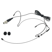 Dual Earhook Headset Microphone Mini XLR 4 Pin Connector Headworn Headset Microphone For SHURE Wireless System