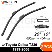 Front Wipers For Toyota Celica T230 1999-2006 Wiper Blade Rubber 26"+16" Car Windshield Windscreen Accessories 2003 2004 2005