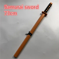 Wooden Cosplay Sword Mini Simulated Animation Prop Weapon Anime Katana Samurai Ninja Performance Props Gift Toys For Kids 73cm