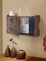 異麗置物架墻上壁掛免打孔臥室客廳裝飾路由器收納盒子機頂盒