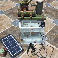 太陽能水泵魚缸噴泉過濾器養魚小型水池戶外魚池循環泵假山水培5v