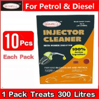 Injector Cleaner with Power Booster Octane Booster for Petrol and Diesel Fuel Economy Saver Fast Dissolving