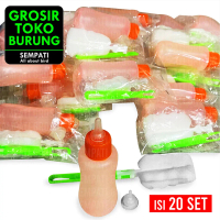 SEMPATI GROSIR Botol Dot Susu Bayi Kitten Kucing Hamster 100ml Fullset Plus Sikat Pembersih Isi 20 S