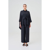SHE DAZZLE Lea Caftan Set In Charcoal Grey