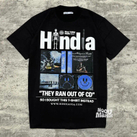Kaos T-Shirt Band HINDIA - CD Blue Valley Radio Black Cotton Bahan Kain Katun Combed 24s Premium Den