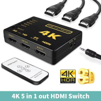 Ultra HD 4K x 2K HDMI Switch 3x1 Switcher Selector 3D 1080p With IR Remote