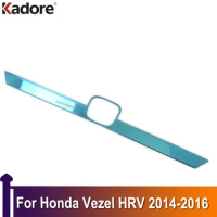 For Honda Vezel HRV HR-V 2014 2015 2016 Rear Trunk Lid Cover Trim Tailgate Strip Back Door Boot Garnish Accessories Stainless