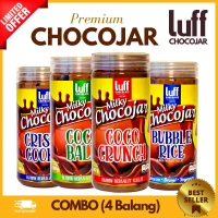 [COMBO 4] LUFF CHOCOJAR PREMIUM 400ML (NO TOPPING) - Mini Koko Crunch/ Koko Ball/ Crispy Cookie/ Bub