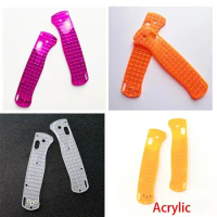 1pair Acrylic Grip Handle Scales for Genuine Benchamde Bugout 535 Knife DIY Patch Modification Acces