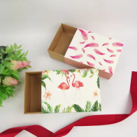 20pc Printing Carton And Candy Box DIY Gifts Packag Vintage Kraft Flower Gifts Box Packaging Forparty 10pc Printing C