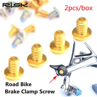 RISK 2pcs/lot M4x5.5mm Road Bike C Caliper Brake Fixed Screws Titanium Alloy Bicycle V Brake Clamp Release Fine Adjustment Bolts