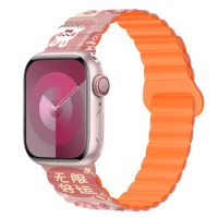 Magnetic Strap For Apple watch band 44mm 40mm 45mm 49mm 41mm 38mm 42mm Silicone Loop Bracelet iWatch series 5 SE 6 7 8 9 Ultra 2