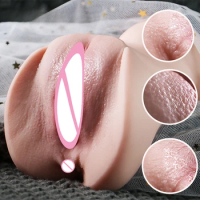 Double Channel Insertable Penis Real Pussy Masturbation Silicone Rubber Vagina For Men Sexy Toys Sext Toyes Pocket Pusyy Sex Man