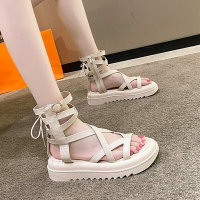 羅馬涼鞋女夏季新款厚底網紅時尚百搭ins風仙女風復古女鞋