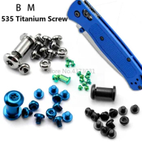 Titanium Alloy 1 Full Set Knife Handle Screws For Benchmade Bugout 535 Butterfly Knife Making DIY Accessories Tool Spindle Refit