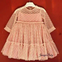 Gamis cewek anak lebaran tile dot