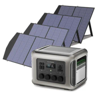 ALLPOWERS-R2500 Solar Generator 2500W 4000W Peak, LiFePO4 Portable Power Station with Solarpanel, 4 AC Outlets for Home, 2018 Wh