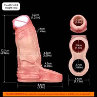 Realistic Pe nis Sleeve Size S M L XL Silicone Open-ended Di ck Sheath Ring Realistic Hollow Dildos 