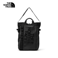 【The North Face 官方旗艦】北面男女款黑色品牌LOGO大容量後背包｜3KX24HF