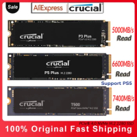 Crucial SSD P5Plus T500 PCIe 4 500GB 1TB 2TB 4TB NVMe M.2 Solid State Drive For PlayStation 5 Dell Lenovo Asus Laptop Desktop