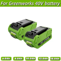 Replacement 40V 18000mAh 6000mAh Lithium-Ion Battery 29472 for GreenWorks 40Volt G-MAX 29252 20202 22262 27062 21242 Power Tools