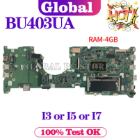 KEFU BU403UA Notebook Mainboard For ASUS ASUSPRO B8430UA P5430UA BU403U PU403UA Laptop Motherboard 4GB-RAM I7 I5 I3 6th Gen