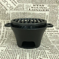 Mini cast iron charcoal barbecue grill table BBQ portable heating small brazier cooking tea coffee water boiler commercial indoo