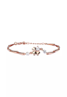 Millenne Millennia 2000 Lucky Charms Cubic Zirconia Rose Gold Bracelet with 925 Sterling Silver