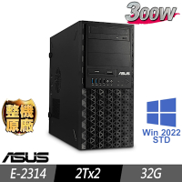 ASUS 華碩 TS100-E11 伺服器 E-2314/32G/2TBx2/2022STD