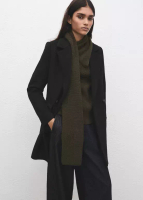 Mango Mantel campuran wol double breasted