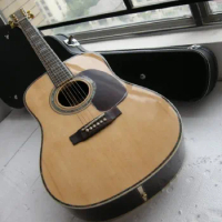 solid spruce top acoustic guitar D type 45 model 41" guitar with hard case In stock 8yue31