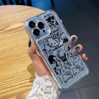 Sanrio Hello Kitty Cartoon Cute Apple 14Pro Max Phone Case Iphone 12 Soft 13 Anti Drop 11 Cute Xsmax/xr Silicone 6/7/8Plus