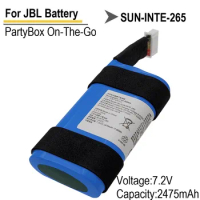 SUN-INTE-265 2475mAh Battery Compatible with JBL PartyBox On-The-Go Waterproof Bluetooth Speaker with Tools Battery