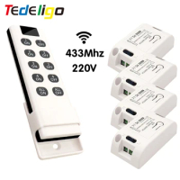 Wireless Light Switches RF 433 Mhz Remote on Off Switch Controller Relay Ac220v 10A Smart Home Control Ceiling Lamp LED Fan