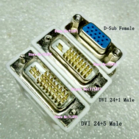 DVI VGA Adapter connector DVI 24+5 DVI24+1 D-Sub connector Adapter 15P VGA D-Sub Female DVI Male Adapter D-Sub VGA DVI 24+1 24+5