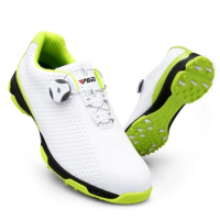 PGM Golf Shoes Men Sports Shoes Waterproof Knobs Buckle Mesh Lining Breathable Anti-slip Mens Training Sneakers 골프화 ゴルフシューズ