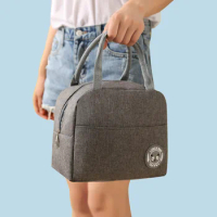 Student Lunch Bag Cationic Bento Bag Thickened Picnic Bag Bento Bag Storage Bag Tote Bag Thermal Bag