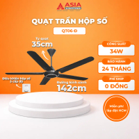 Quạt Trần Asia Lighting QT06 1420 mm – 5 Cánh Thép, 5 Tốc Độ, Siêu Êm
