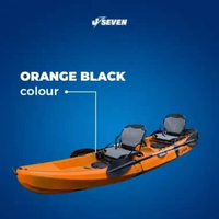 J Seven Elisha kayak fishing tandem paddle Orange Black