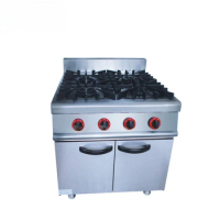 Commercial gas range stove Stainless steel kitchen equipment stainless steel gas 4 burner range with oven