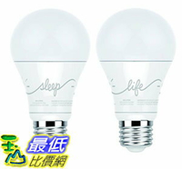 [107美國直購] 智能燈泡 C by GE A19 C-Life and C-Sleep Smart LED Light Bulb Combo by GE Lighting 2-Pack